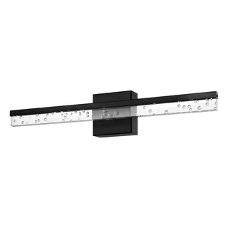 Gesto 22" Modern Contemporary 360-Degree Rotatable Iron/Seeded Acrylic Integrated LED Vanity Light