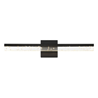 Gesto 22" Modern Contemporary 360-Degree Rotatable Iron/Seeded Acrylic Integrated LED Vanity Light