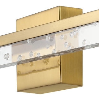 Gesto 22" Modern Contemporary 360-Degree Rotatable Iron/Seeded Acrylic Integrated LED Vanity Light