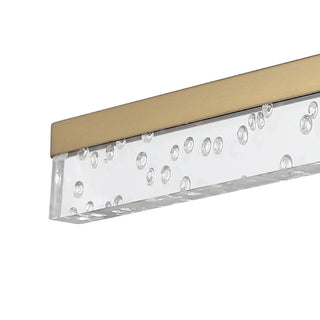 Gesto 22" Modern Contemporary 360-Degree Rotatable Iron/Seeded Acrylic Integrated LED Vanity Light