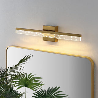 Gesto 22" Modern Contemporary 360-Degree Rotatable Iron/Seeded Acrylic Integrated LED Vanity Light