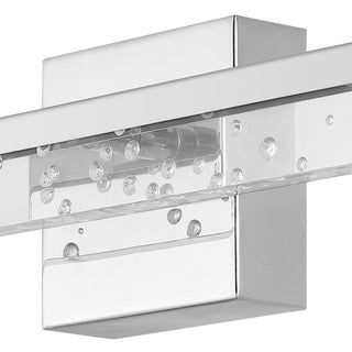 Gesto 22" Modern Contemporary 360-Degree Rotatable Iron/Seeded Acrylic Integrated LED Vanity Light