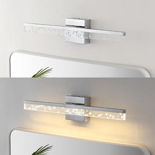 Gesto 22" Modern Contemporary 360-Degree Rotatable Iron/Seeded Acrylic Integrated LED Vanity Light