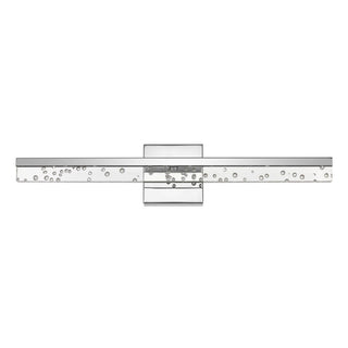 Gesto 22" Modern Contemporary 360-Degree Rotatable Iron/Seeded Acrylic Integrated LED Vanity Light