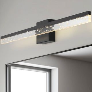 Gesto 22" Modern Contemporary 360-Degree Rotatable Iron/Seeded Acrylic Integrated LED Vanity Light