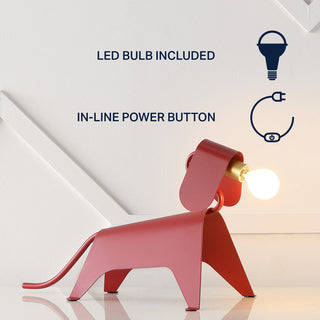 Chow 10" Modern Industrial Iron Canine LED Kids' Lamp