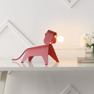 Chow 10" Modern Industrial Iron Canine LED Kids' Lamp