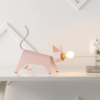 Konsep 11.75" Modern Industrial Iron Feline LED Kids' Lamp