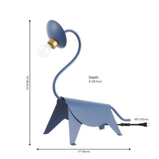 Disaster 16" Modern Industrial Iron Brachiosaurus LED Kids' Lamp