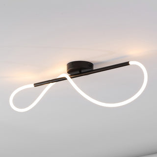 Nagla Contemporary Minimalist 360 Adjustable Silicone Neon Rope Dimmable Linear Integrated LED Flush Mount