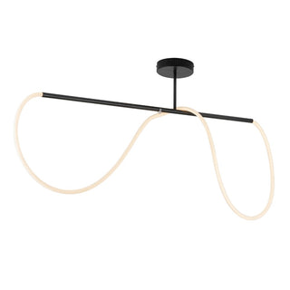 Nagla Contemporary Minimalist 360 Adjustable Silicone Neon Rope Dimmable Linear Integrated LED Flush Mount