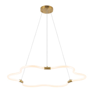 Jarpi 31.5" Contemporary Minimalist Metal/Acrylic Adjustable Dimmable Cloud Integrated LED Chandelier