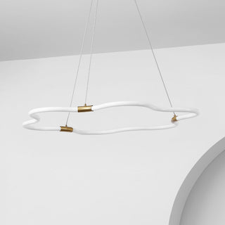 Jarpi 31.5" Contemporary Minimalist Metal/Acrylic Adjustable Dimmable Cloud Integrated LED Chandelier