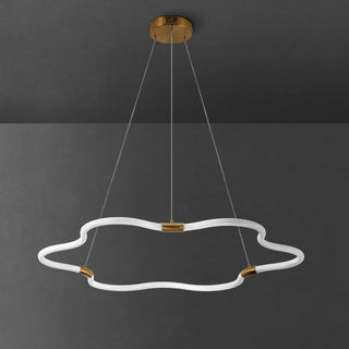 Jarpi 31.5" Contemporary Minimalist Metal/Acrylic Adjustable Dimmable Cloud Integrated LED Chandelier