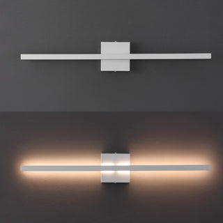 Shrut 28" Modern Minimalist Indoor/Outdoor Metal 350-Degree Rotatable Dimmable Integrated LED Wall Sconce