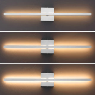 Shrut 28" Modern Minimalist Indoor/Outdoor Metal 350-Degree Rotatable Dimmable Integrated LED Wall Sconce