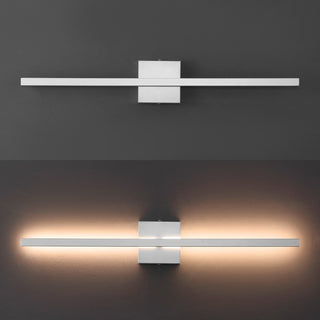 Shrut 28" Modern Minimalist Indoor/Outdoor Metal 350-Degree Rotatable Dimmable Integrated LED Wall Sconce