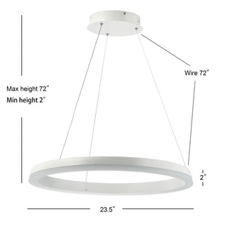 Tioolo Modern Contemporary Aluminum Integrated LED Hoop Pendant