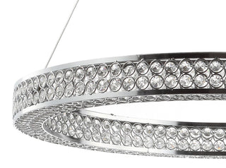 Ryan 24.7" Round Integrated LED Crystal/Metal Chandelier