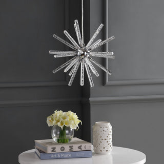 Dawn 19.5" Adjustable Integrated LED Starburst Metal/Acrylic Pendant