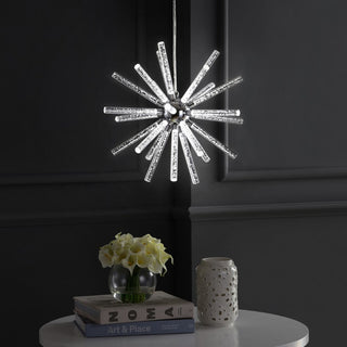 Dawn 19.5" Adjustable Integrated LED Starburst Metal/Acrylic Pendant