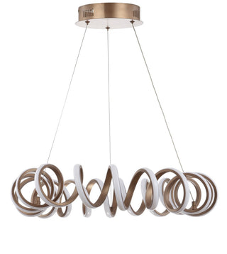 Mekong 24" Adjustable Spiral Integrated LED Metal Chandelier Ceiling Light