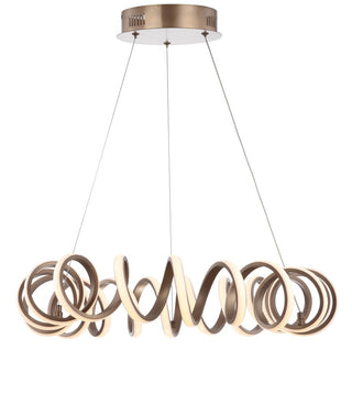 Mekong 24" Adjustable Spiral Integrated LED Metal Chandelier Ceiling Light