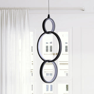 Yangtze 7.75" Adjustable Integrated LED Metal Ring Pendant