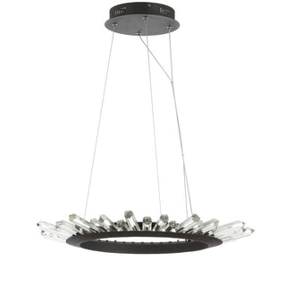 Meuse 24" Adjustable Integrated LED Modern Crystal Pendant