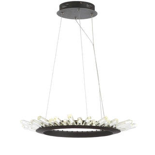 Meuse 24" Adjustable Integrated LED Modern Crystal Pendant