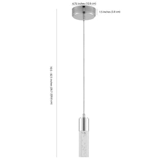 Hubbard 4.75" Bubble Acrylic/Iron Modern Minimalist Integrated LED Pendant