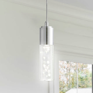 Hubbard 4.75" Bubble Acrylic/Iron Modern Minimalist Integrated LED Pendant