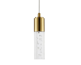 Hubbard 4.75" Bubble Acrylic/Iron Modern Minimalist Integrated LED Pendant