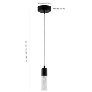 Hubbard 4.75" Bubble Acrylic/Iron Modern Minimalist Integrated LED Pendant