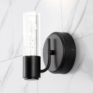 Black Minimalist Modern Bubble Acrylic/Iron Integrated LED Vanity Light