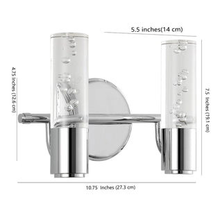 Jackson Minimalist Modern Bubble Acrylic/Iron Integrated LED Vanity Light