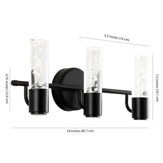 Jackson Minimalist Modern Bubble Acrylic/Iron Integrated LED Vanity Light