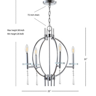 Gatlin 23" Crystal/Metal LED Pendant