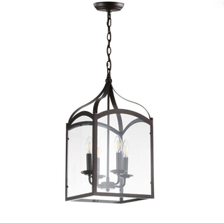 Hayes 11" Lantern Metal/Glass LED Pendant