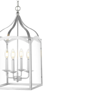 Hayes 11" Lantern Metal/Glass LED Pendant