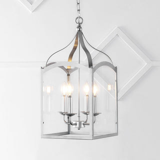 Hayes 11" Lantern Metal/Glass LED Pendant