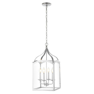 Hayes 11" Lantern Metal/Glass LED Pendant