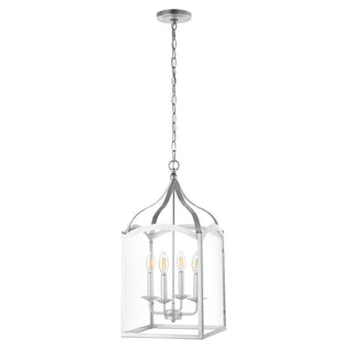 Hayes 11" Lantern Metal/Glass LED Pendant