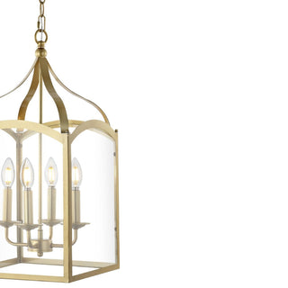 Hayes 11" Lantern Metal/Glass LED Pendant