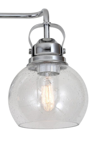 Winston Metal/ Bubbled Glass Vanity Light