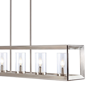 Terry 38.5" Linear 5-light Metal/Glass LED Pendant