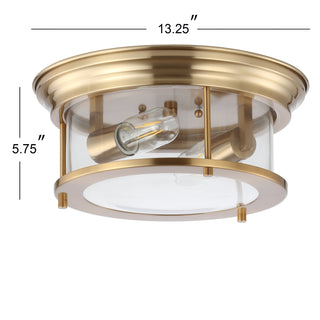 Forrest 13.25" Metal/Glass LED Flush Mount