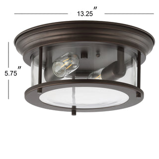 Forrest 13.25" Metal/Glass LED Flush Mount