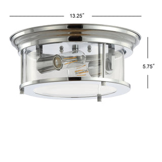 Forrest 13.25" Metal/Glass LED Flush Mount