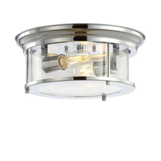 Forrest 13.25" Metal/Glass LED Flush Mount